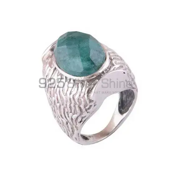 925 Sterling Silver Rings In Natural Dyed Emerald Gemstone 925SR3535_1