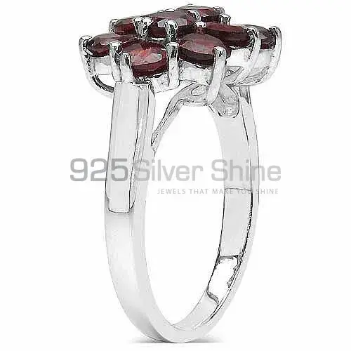 925 Sterling Silver Rings In Natural Garnet Gemstone 925SR3046_0