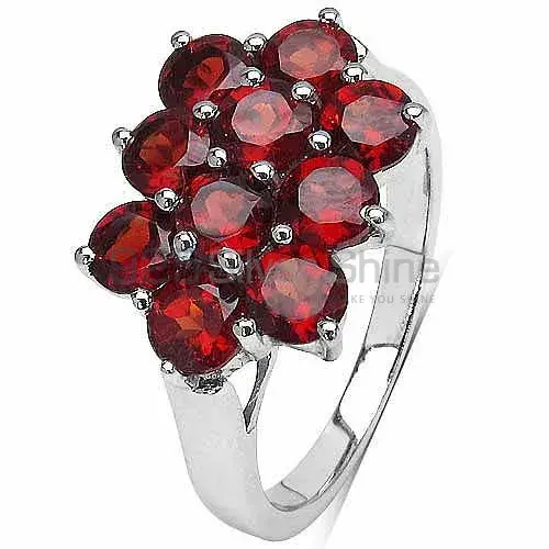 925 Sterling Silver Rings In Natural Garnet Gemstone 925SR3046_1