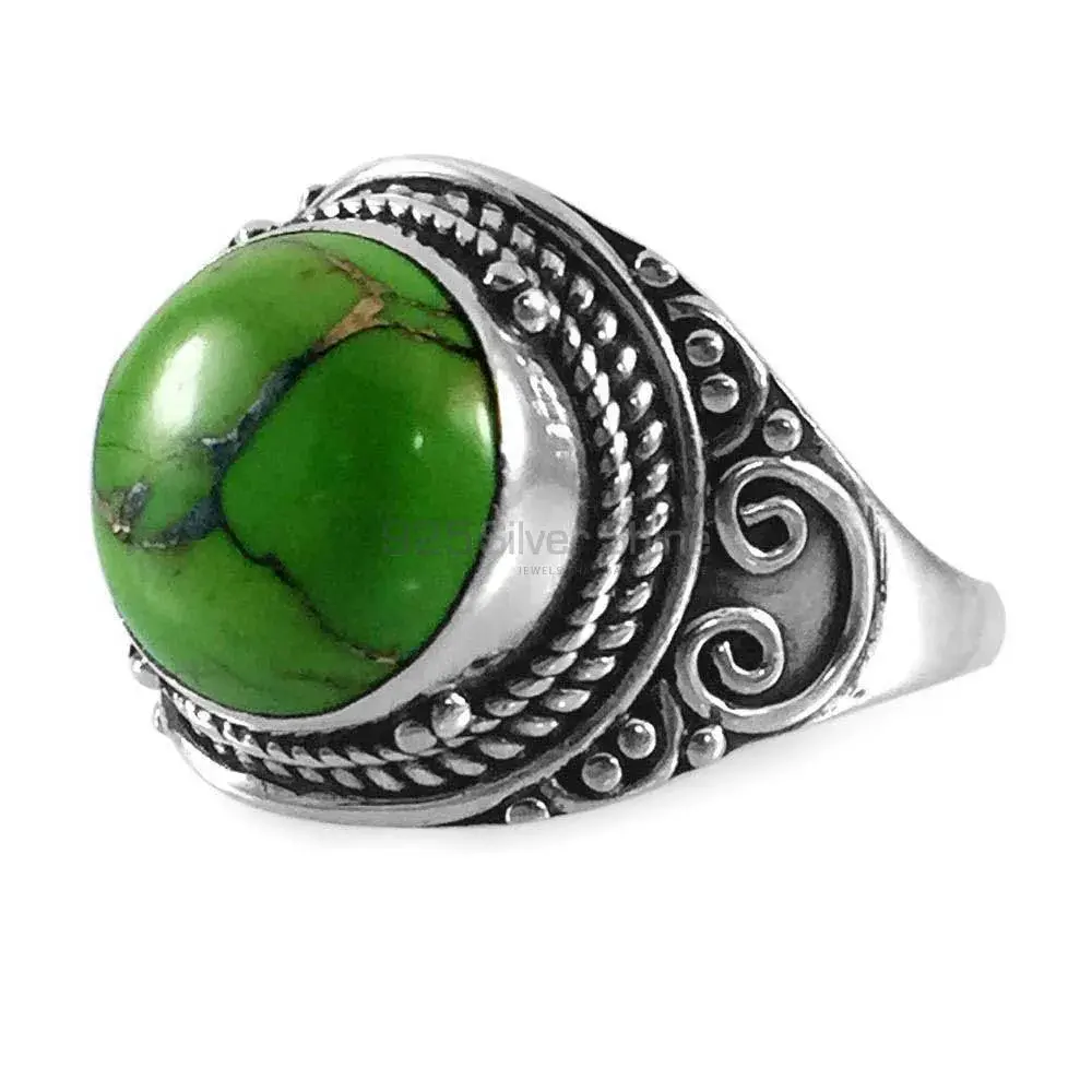 925 Sterling Silver Rings In Natural Green Copper Turquoise Gemstone 925SR3850_1