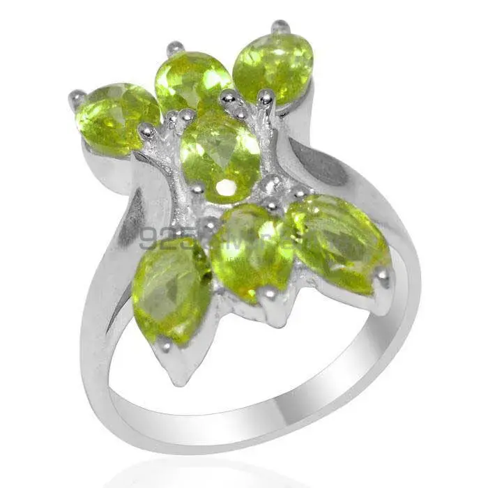 925 Sterling Silver Rings In Natural Peridot Gemstone 925SR2010_0