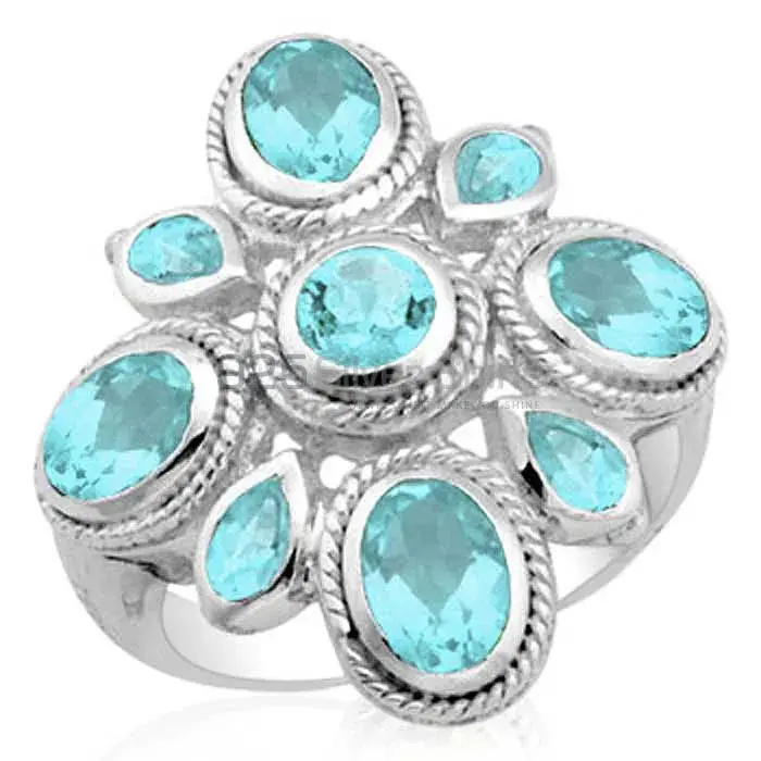 925 Sterling Silver Rings In Semi Precious Blue Topaz Gemstone 925SR1786