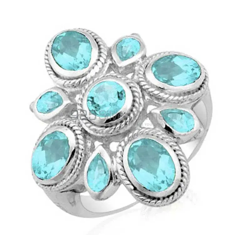925 Sterling Silver Rings In Semi Precious Blue Topaz Gemstone 925SR1786_0