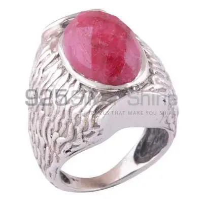 925 Sterling Silver Rings In Semi Precious Dyed Ruby Gemstone 925SR3536_0