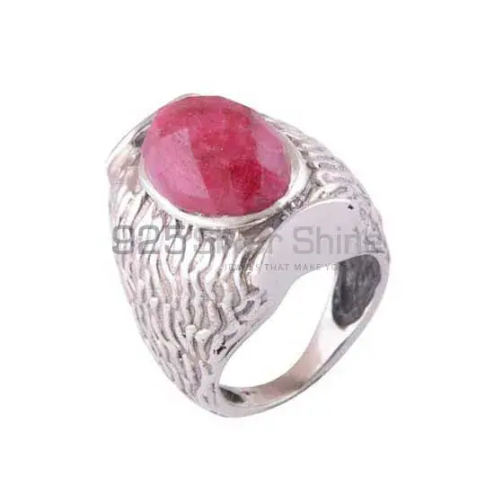 925 Sterling Silver Rings In Semi Precious Dyed Ruby Gemstone 925SR3536_1