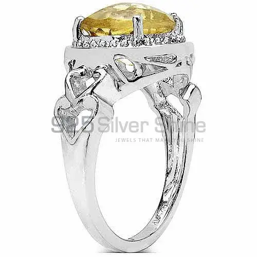 925 Sterling Silver Rings In Semi Precious Lemon Topaz Gemstone 925SR3378_1