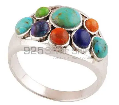 925 Sterling Silver Rings In Semi Precious Multi Gemstone 925SR2889_1