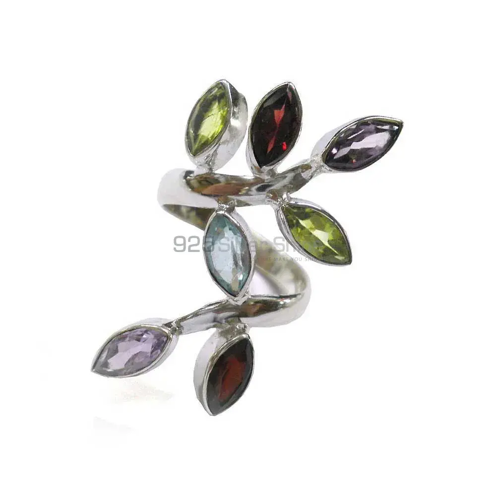925 Sterling Silver Rings In Semi Precious Multi Gemstone 925SR3851_1