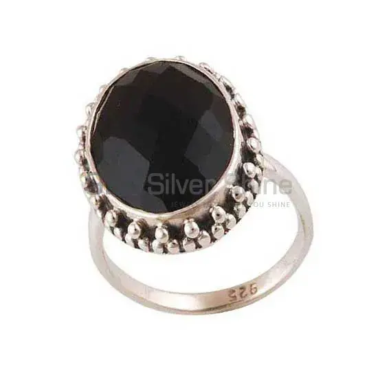 925 Sterling Silver Rings In Genuine Black Onyx Gemstone 925SR4040_1
