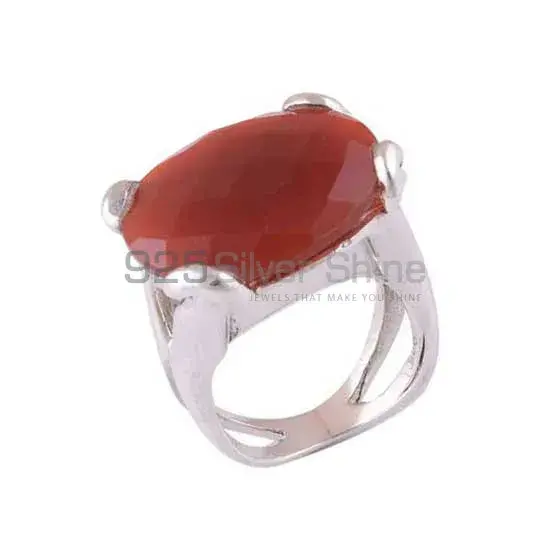 925 Sterling Silver Rings In Genuine Carnelian Gemstone 925SR3452_1