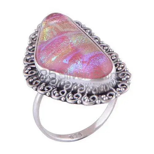 925 Sterling Silver Rings In Genuine Dichroic Glass Gemstone 925SR2963_1