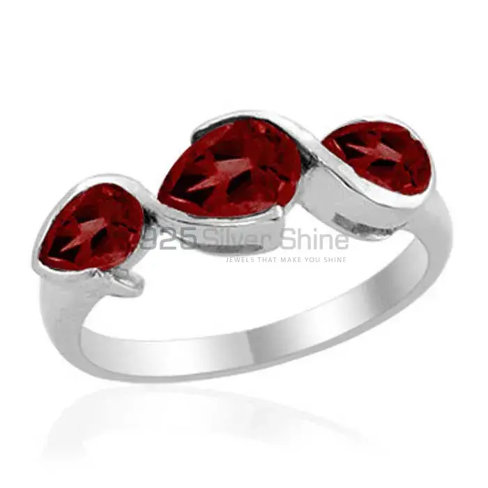 925 Sterling Silver Rings In Genuine Garnet Gemstone 925SR2006_1