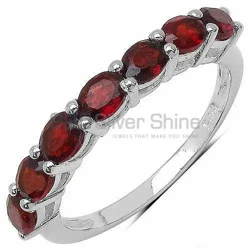 925 Sterling Silver Rings In Genuine Garnet Gemstone 925SR3373_0