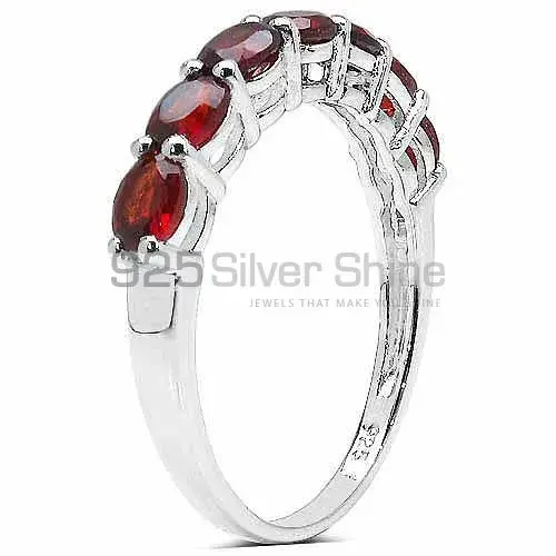 925 Sterling Silver Rings In Genuine Garnet Gemstone 925SR3373_1