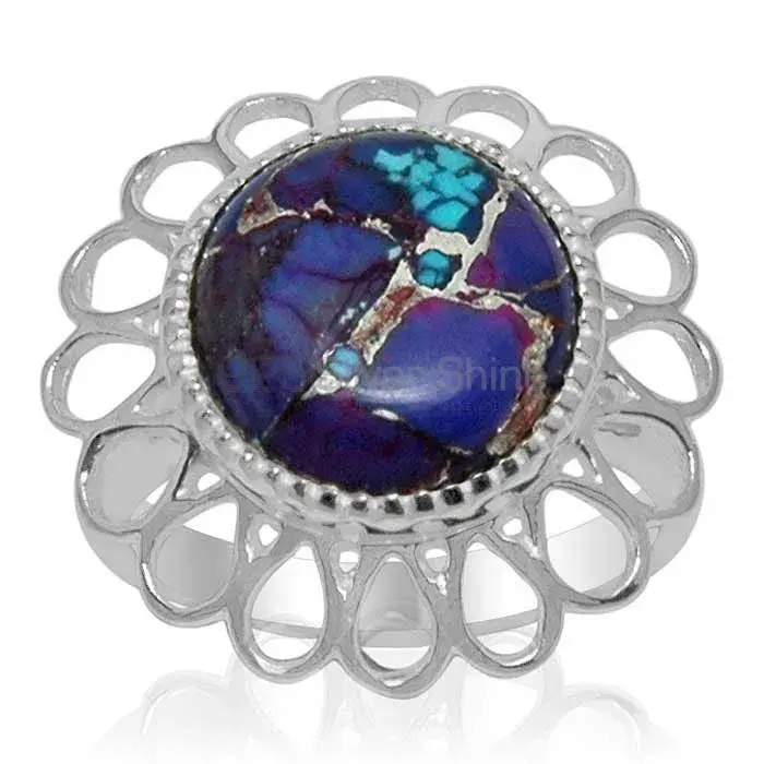 925 Sterling Silver Rings In Genuine Mohave Turquoise Gemstone 925SR1465