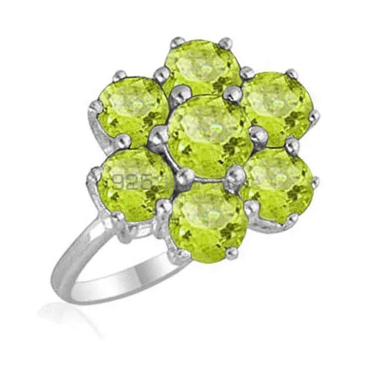925 Sterling Silver Rings In Genuine Peridot Gemstone 925SR1848_0