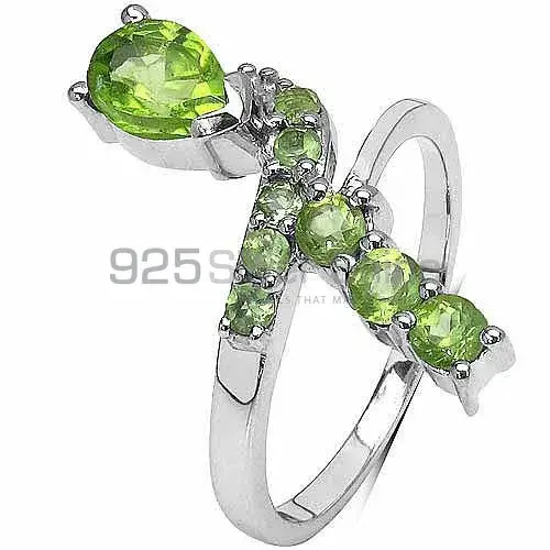 925 Sterling Silver Rings In Genuine Peridot Gemstone 925SR3042_2