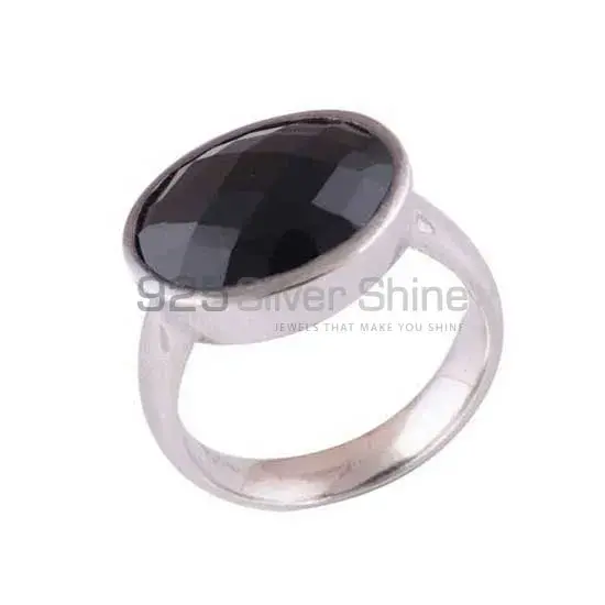 925 Sterling Silver Rings In Natural Black Onyx Gemstone 925SR3450_1