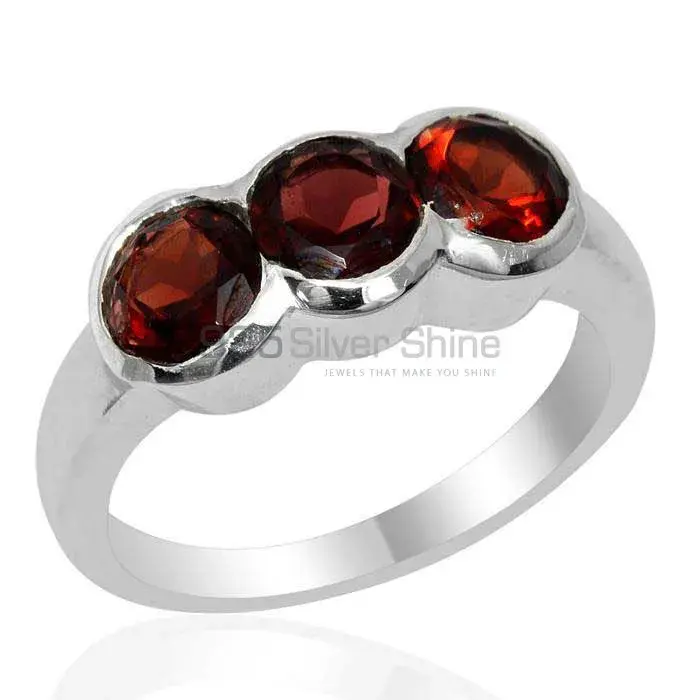 925 Sterling Silver Rings In Natural Garnet Gemstone 925SR1779_0