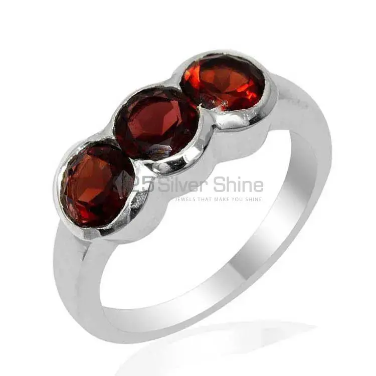 925 Sterling Silver Rings In Natural Garnet Gemstone 925SR1779_1