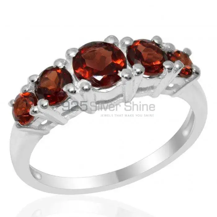 925 Sterling Silver Rings In Natural Garnet Gemstone 925SR2083_0