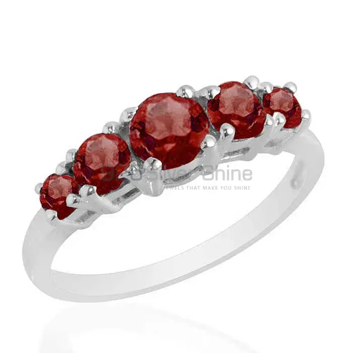 925 Sterling Silver Rings In Natural Garnet Gemstone 925SR2083_1
