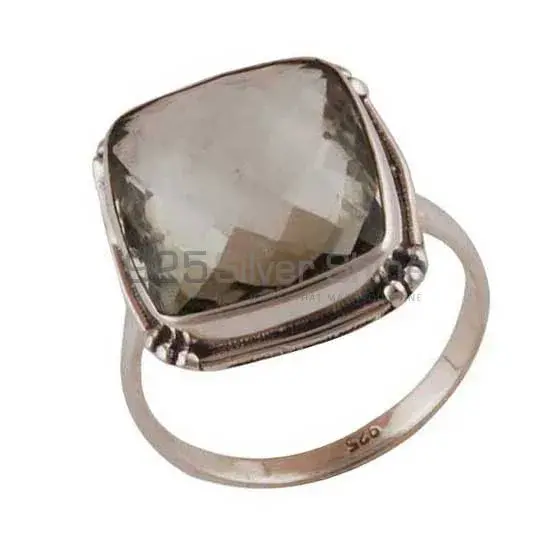 Green Amethyst Gemstone Women's Silver Rings 925SR4038_1