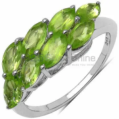 925 Sterling Silver Rings In Natural Peridot Gemstone 925SR3371_0