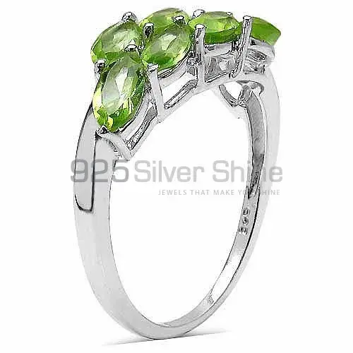 925 Sterling Silver Rings In Natural Peridot Gemstone 925SR3371_1