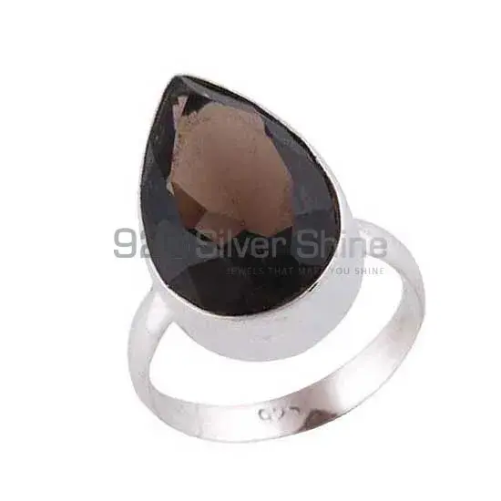 925 Sterling Silver Rings In Natural Smoky Quartz Gemstone 925SR3529_1