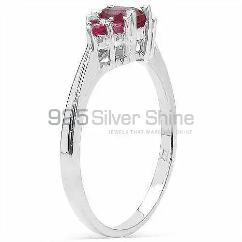 925 Sterling Silver Rings In Semi Precious Dyed Ruby Gemstone 925SR3120_1
