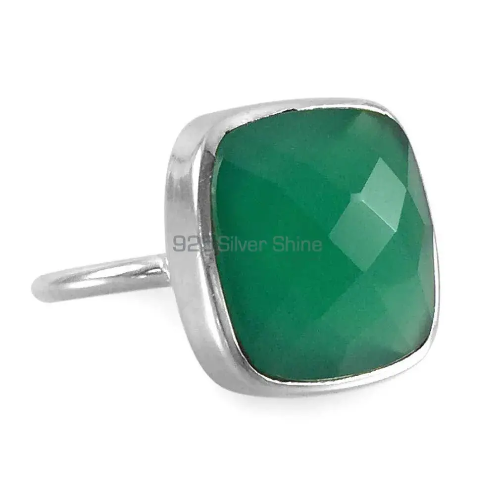 925 Sterling Silver Rings In Semi Precious Green Onyx Gemstone 925SR3845_1