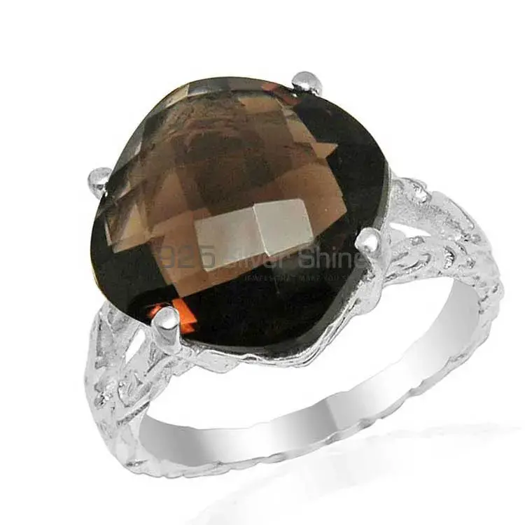 925 Sterling Silver Rings In Semi Precious Smoky Quartz Gemstone 925SR1622_1