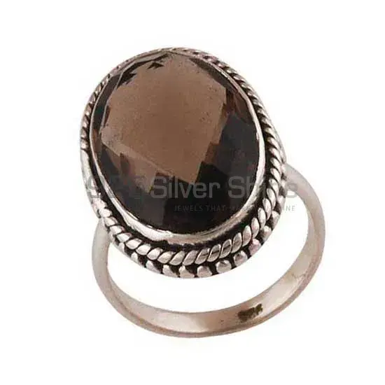925 Sterling Silver Rings In Semi Precious Smoky Quartz Gemstone 925SR4039_1