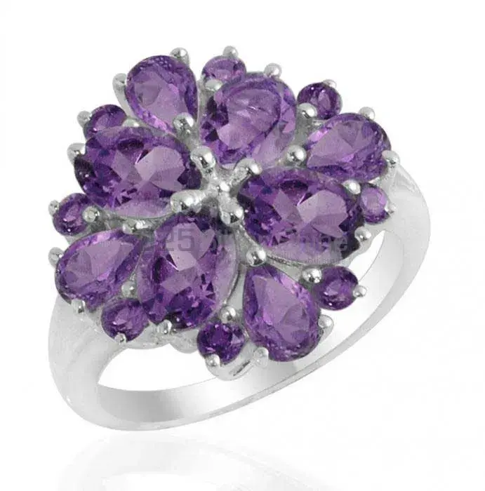 925 Sterling Silver Rings In Genuine Amethyst Gemstone 925SR2161