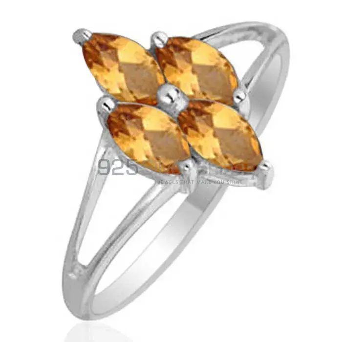 925 Sterling Silver Rings In Genuine Citrine Gemstone 925SR1845_1