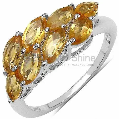 925 Sterling Silver Rings In Genuine Citrine Gemstone 925SR3370_0