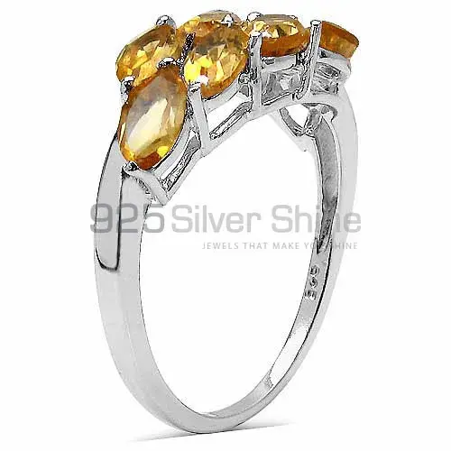 925 Sterling Silver Rings In Genuine Citrine Gemstone 925SR3370_1