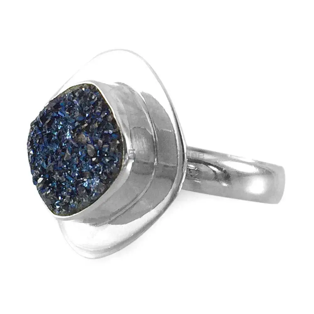 925 Sterling Silver Rings In Genuine Druze Gemstone 925SR3843_1