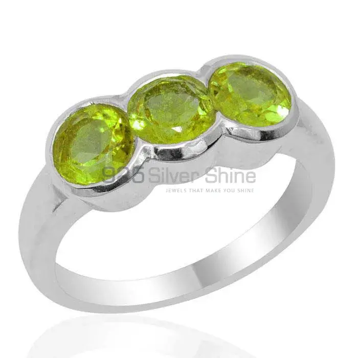 925 Sterling Silver Rings In Genuine Peridot Gemstone 925SR1778_0