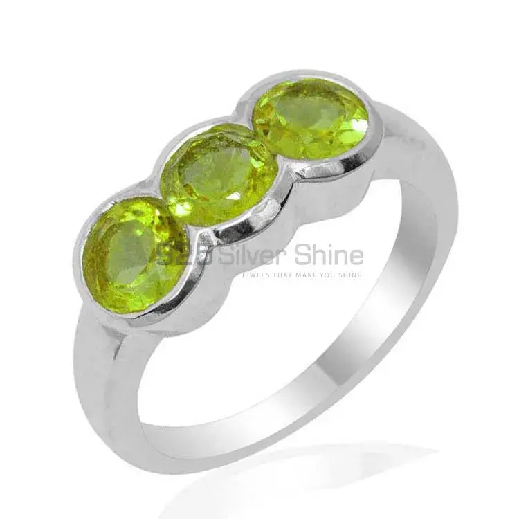925 Sterling Silver Rings In Genuine Peridot Gemstone 925SR1778_1