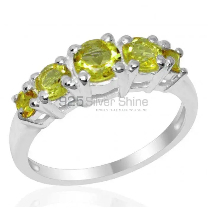 925 Sterling Silver Rings In Genuine Peridot Gemstone 925SR2082_0