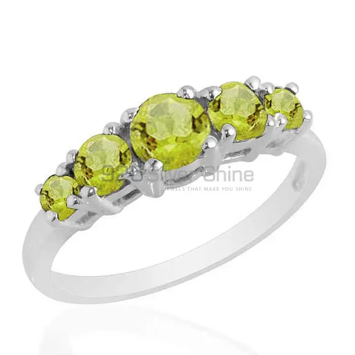 925 Sterling Silver Rings In Genuine Peridot Gemstone 925SR2082_1