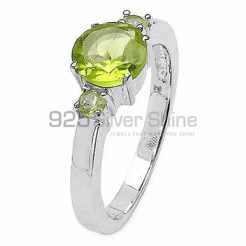 Faceted Peridot August Birthstone Silver Rings 925SR3212_2