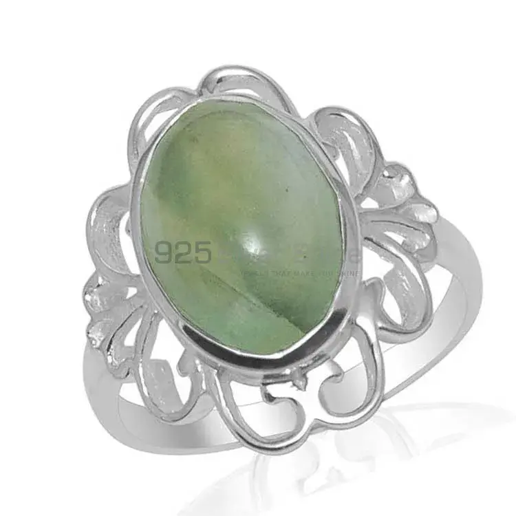 925 Sterling Silver Rings In Genuine PREHNITE Gemstone 925SR1462_0