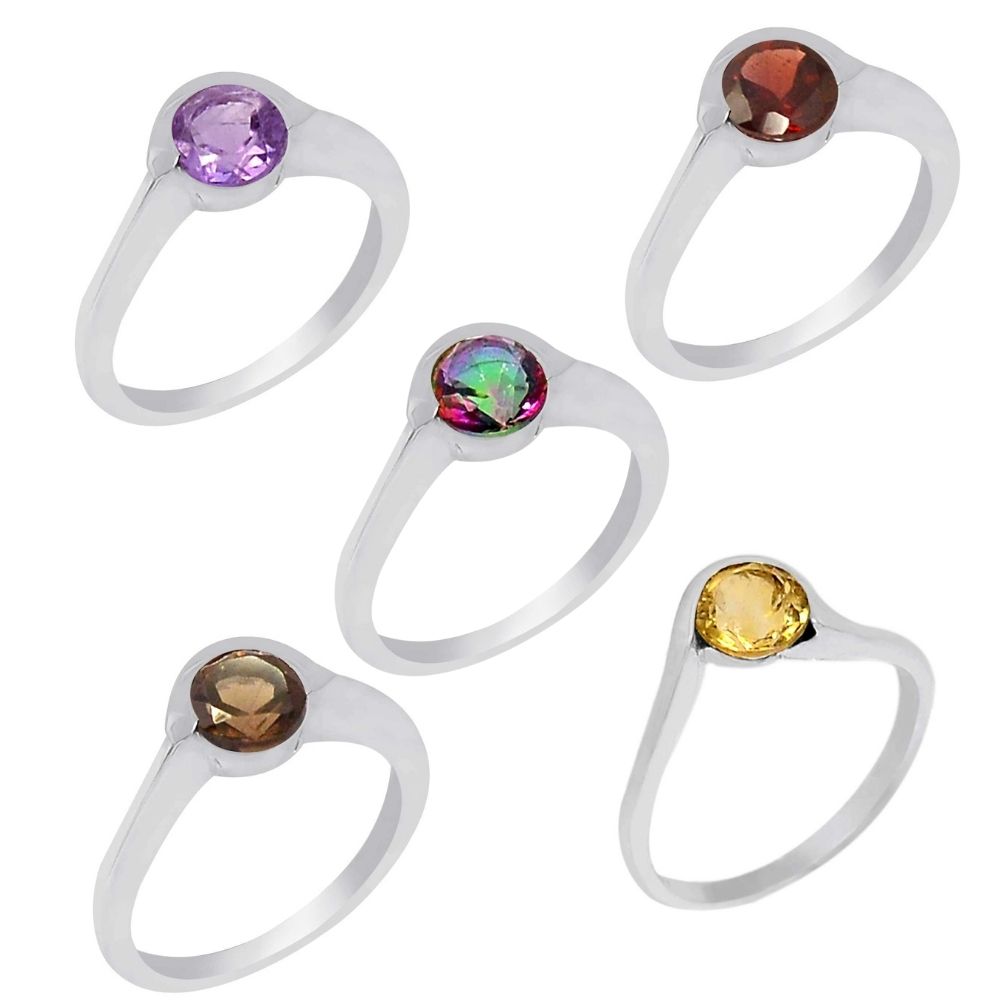 925 Sterling Silver Rings In Natural Amethyst Gemstone 925SR935_2