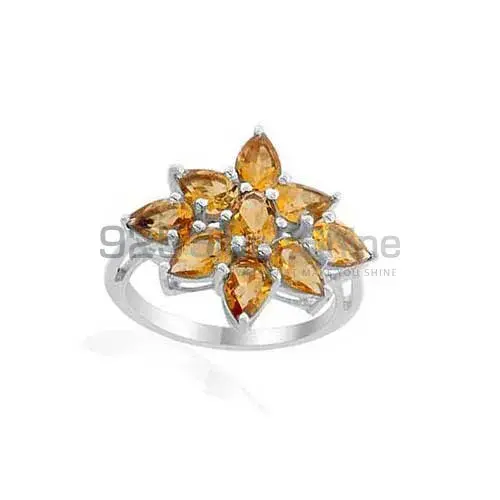 925 Sterling Silver Rings In Natural Citrine Gemstone 925SR2001_0