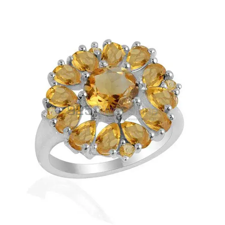 925 Sterling Silver Rings In Natural Citrine Gemstone 925SR2159_0
