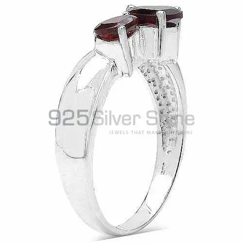 Sterling Silver Garnet Gemstone Wedding Rings 925SR3210_1
