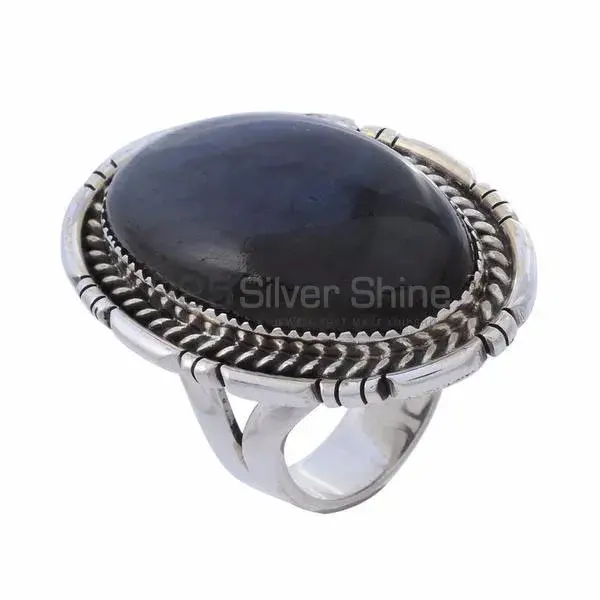 925 Sterling Silver Rings In Natural Labradorite Gemstone_1